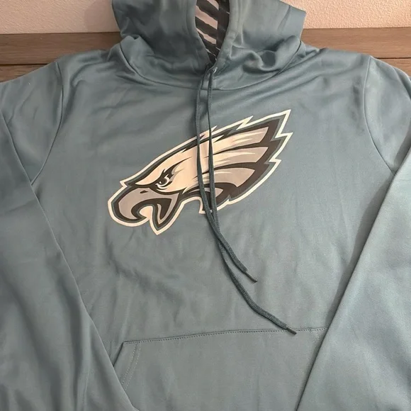 ❌SOLD❌NWT [Zubaz] Philadelphia Eagles NFL Logo Hooded Sweatshirt Men's M - Picture 5 of 12
